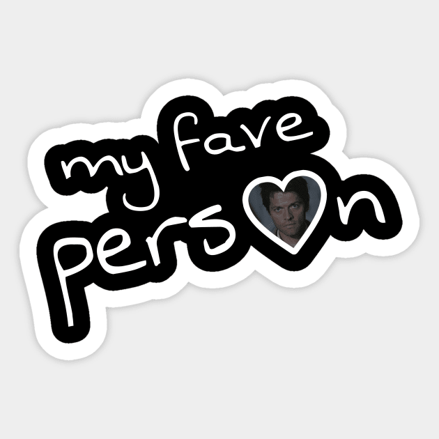 Castiel is My Fave Person Sticker by kaseysdesigns